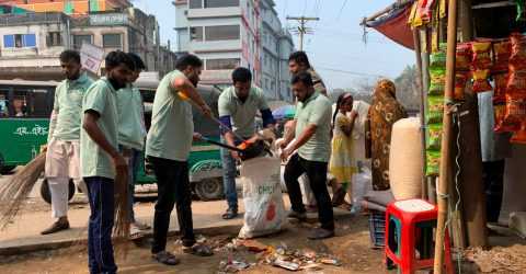 ‘দেবীদ্বার আদর্শ সমাজ কল্যান পরিষদ’র উদ্যোগে  ‘পরিচ্ছন্নতা অভিযান’